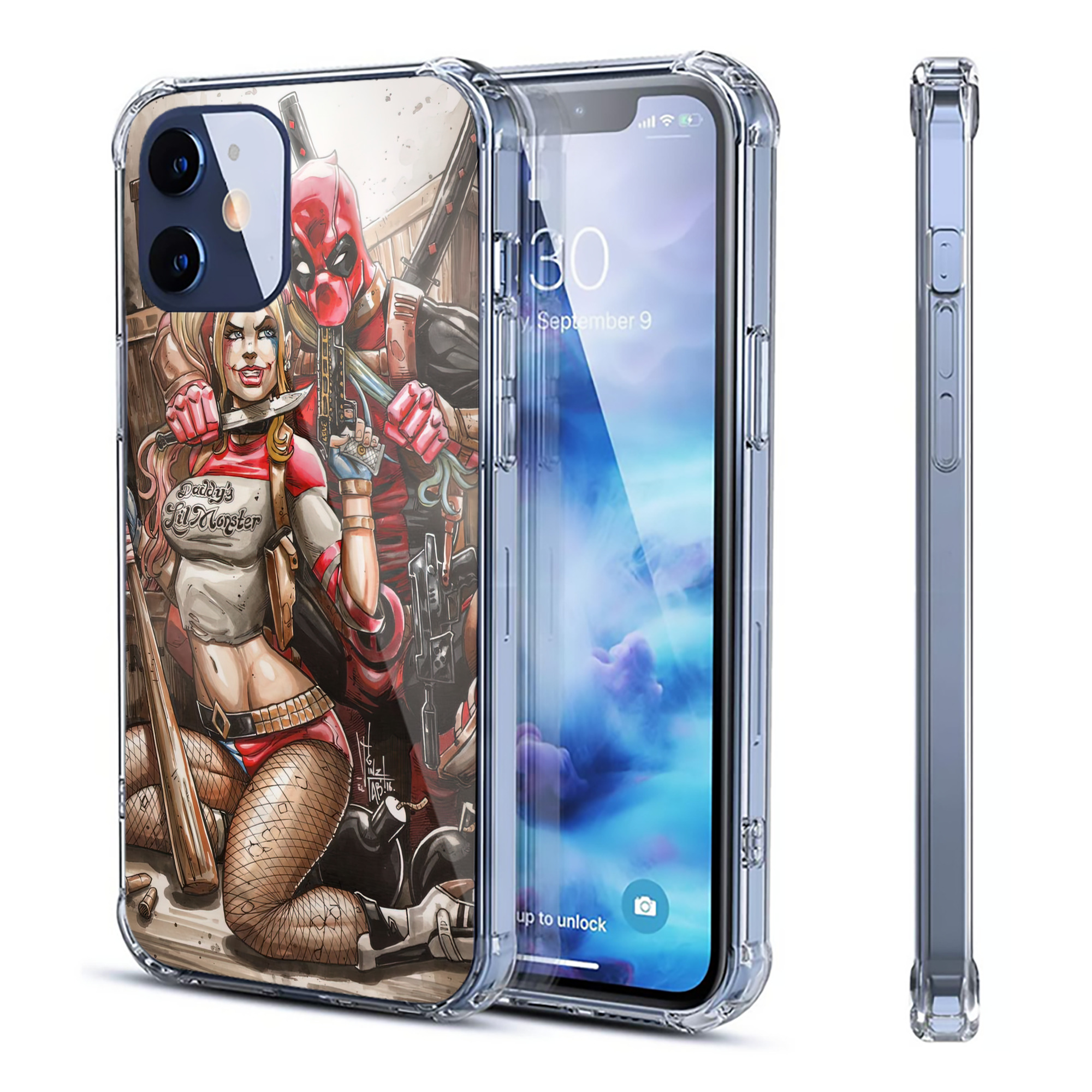 （画像用） Deadpool デッドプール 【iPhone 12シリーズ対応】透明スマホケース（クリアソフトケース）
